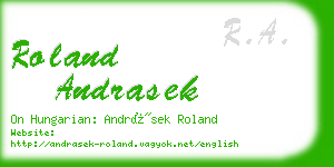 roland andrasek business card